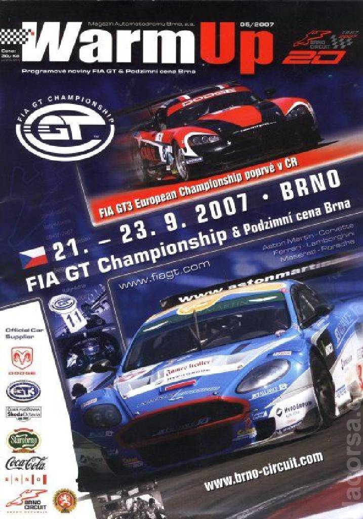 Image representing FIA GT Championship Brno 2007, Czech Republic, 21 - 23 September 2007