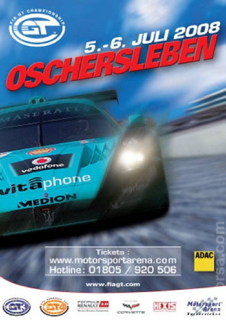 Image representing FIA GT Championship Oschersleben 2008, Germany, 5 - 6 July 2008