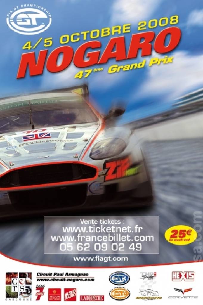 Poster of FIA GT Championship Paul Armagnac 2008, France, 4 - 5 October 2008
