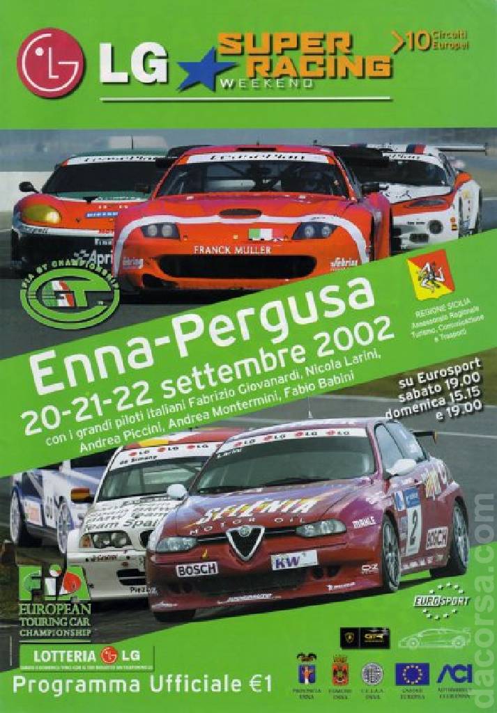 Poster of FIA GT Championship Pergusa 2002, Italy, 20 - 22 September 2002