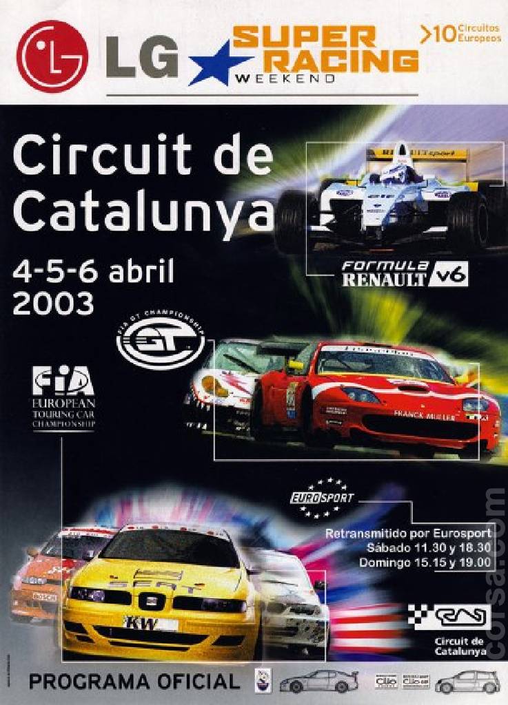 Poster of LG Super Racing Weekend Barcelona 2003, FIA GT Championship round 01, Spain, 4 - 6 April 2003