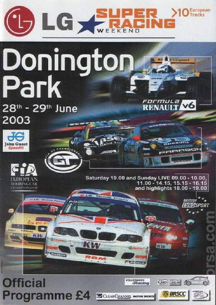 Poster of LG Super Racing Weekend Donington Park 2003, FIA GT Championship round 05, United Kingdom, 28 - 29 June 2003