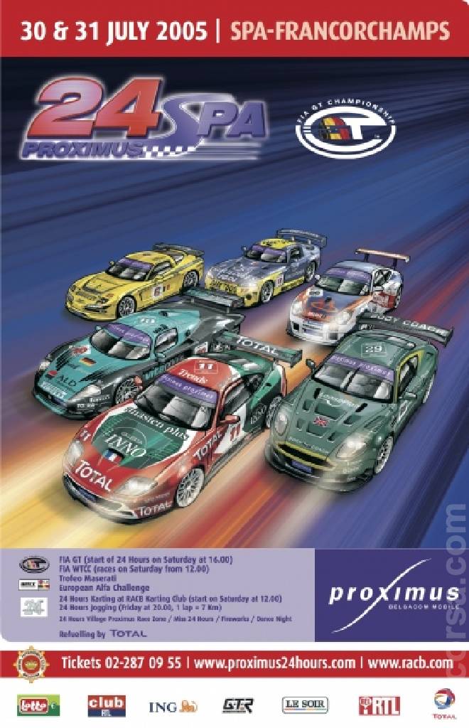 Poster of Proximus 24 Hours of Spa 2005, FIA GT Championship round 06, Belgium, 30 - 31 July 2005