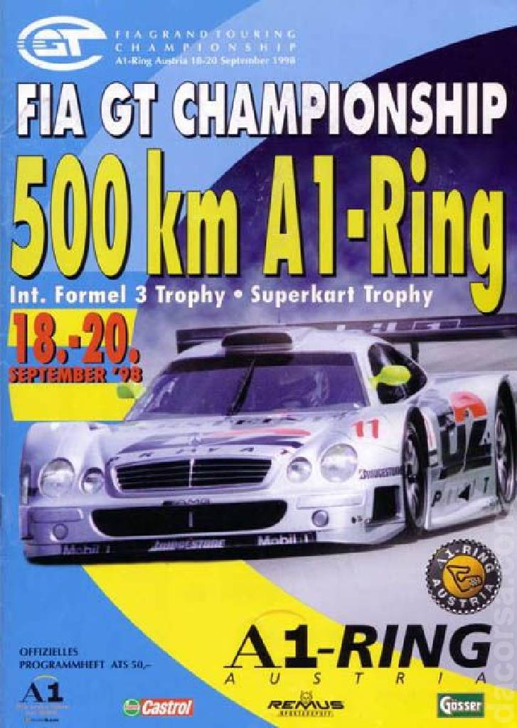 Poster of Zeltweg 500km 1998, FIA GT Championship round 08, Austria, 18 - 20 September 1998