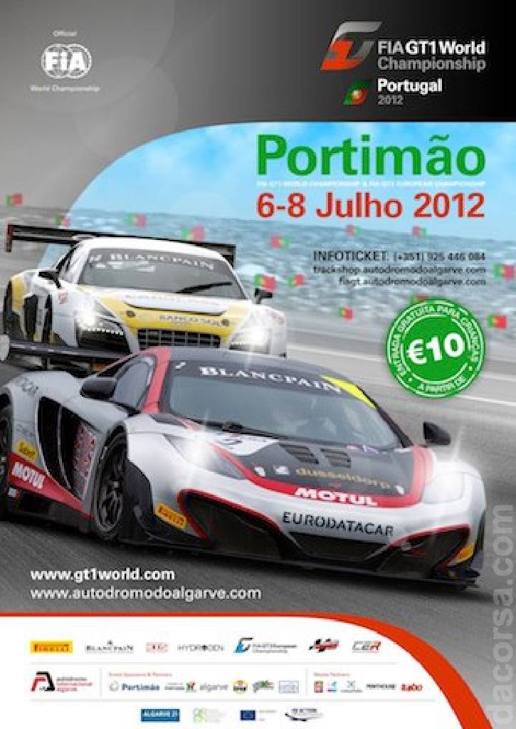 Poster of FIA GT1 World Championship Algarve 2012, Portugal, 6 - 8 July 2012