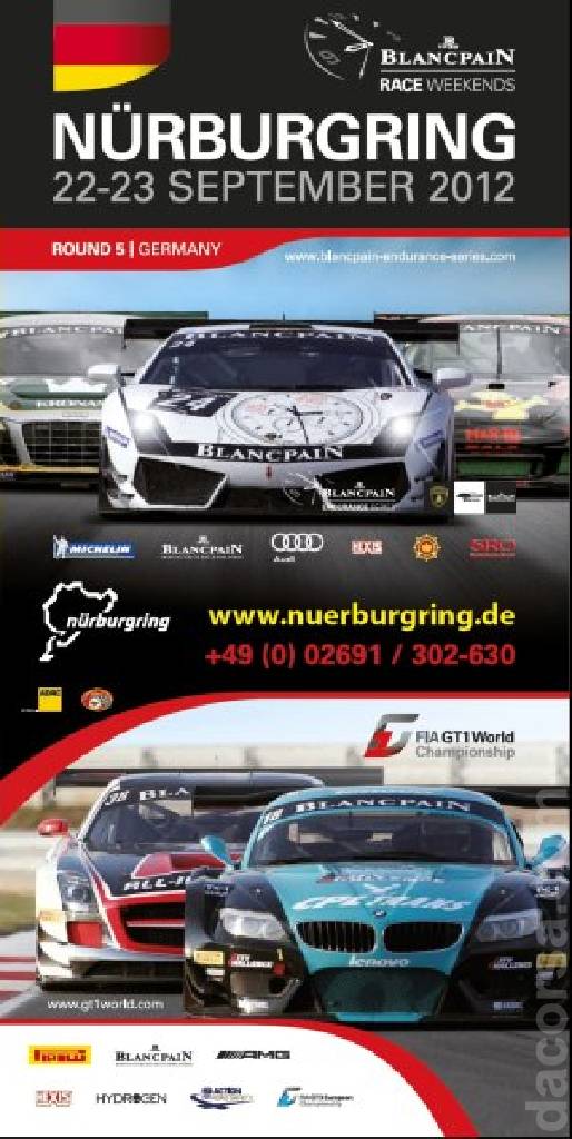 Poster of FIA GT1 World Championship Nurburgring 2012, Germany, 21 - 23 September 2012