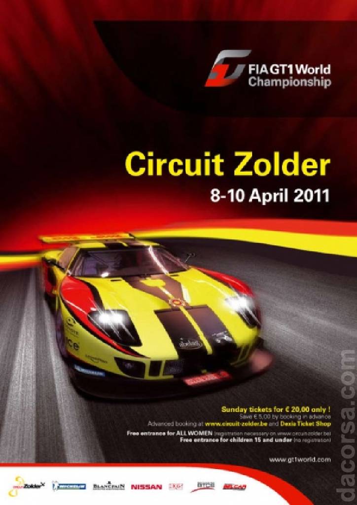 Poster of FIA GT1 World Championship Zolder 2011, Belgium, 8 - 10 April 2011