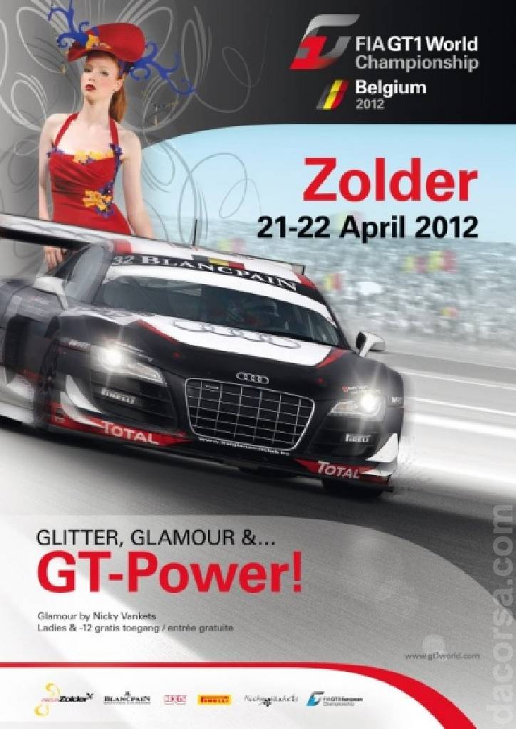 Poster of Glitter, Glamour & GT-Power! 2012, FIA GT1 World Championship round 02, Belgium, 20 - 22 April 2012