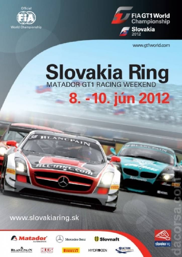 Poster of Matador GT1 Racing Weekend 2012, FIA GT1 World Championship round 04, Slovakia, 8 - 10 June 2012
