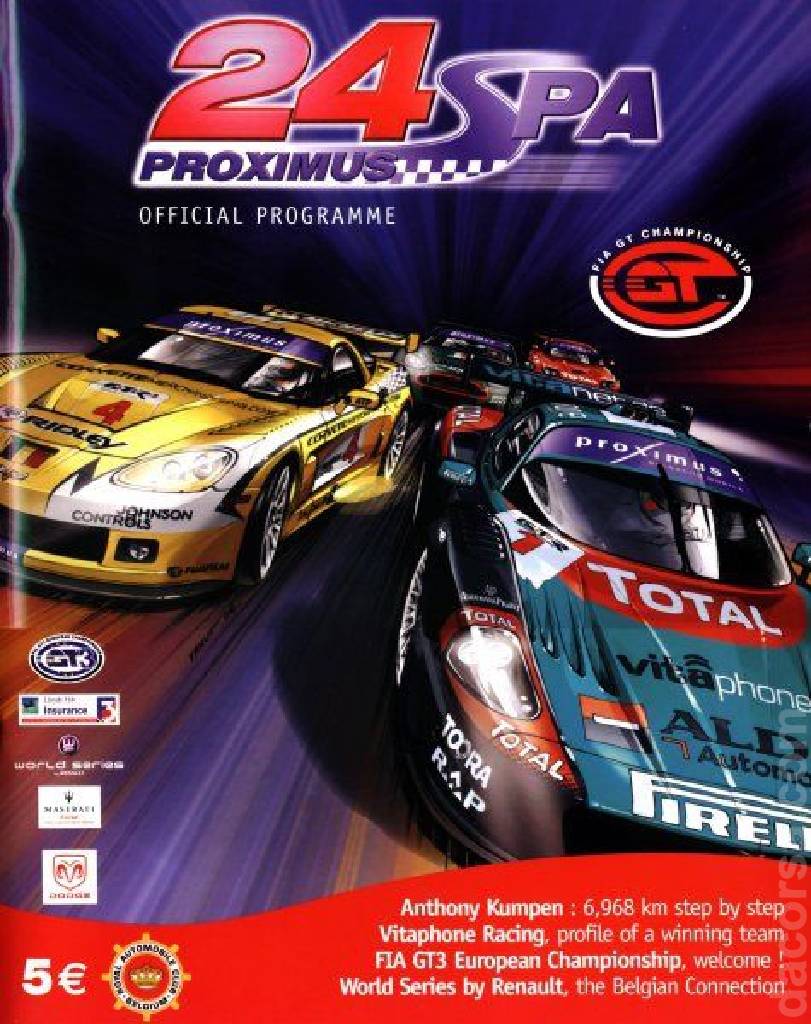 Poster of Proximus Spa 24 Hours 2006, FIA GT3 European Championship round 05, Belgium, 29 - 30 July 2006