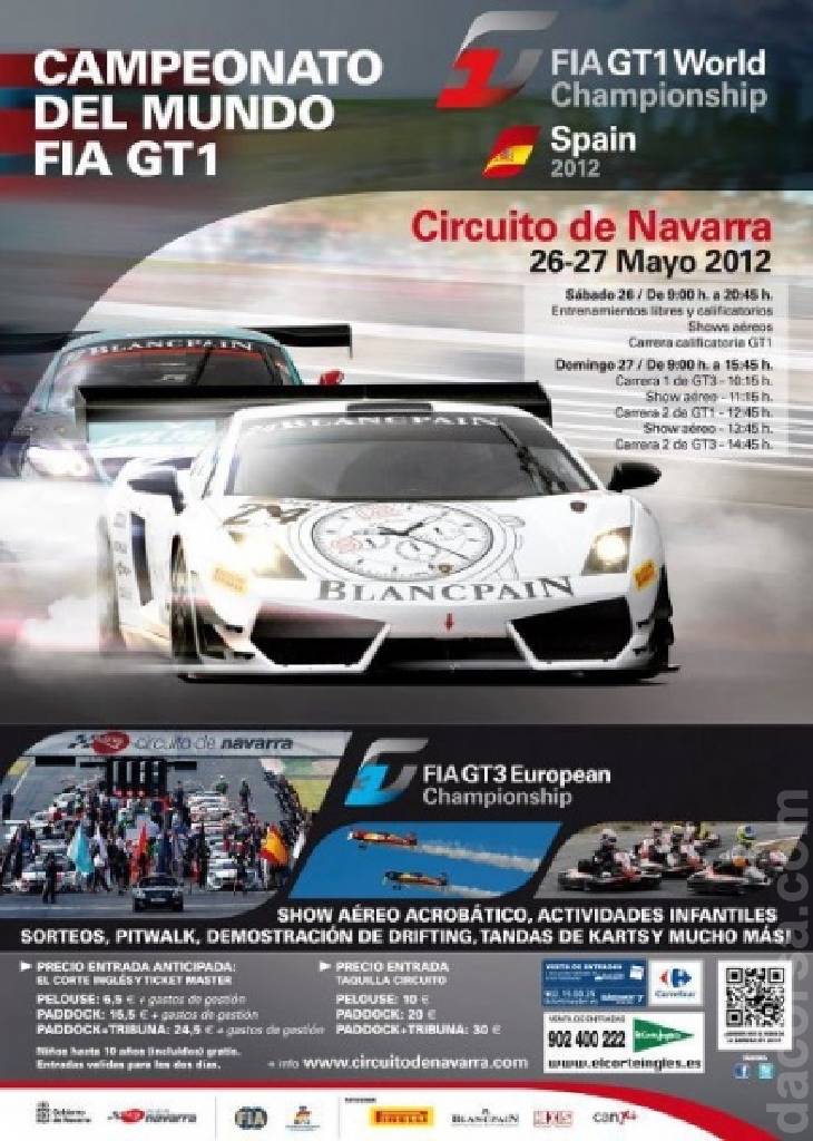Poster of Campeonato del Mundo FIA GT1 2012, FIA GT3 European Championship round 03, Spain, 26 - 27 May 2012