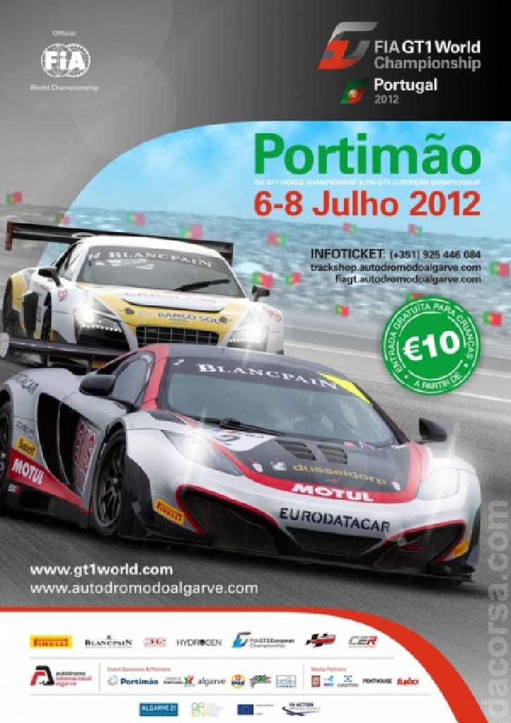 Poster of FIA GT3 Algarve 2012, FIA GT3 European Championship round 04, Portugal, 6 - 8 July 2012