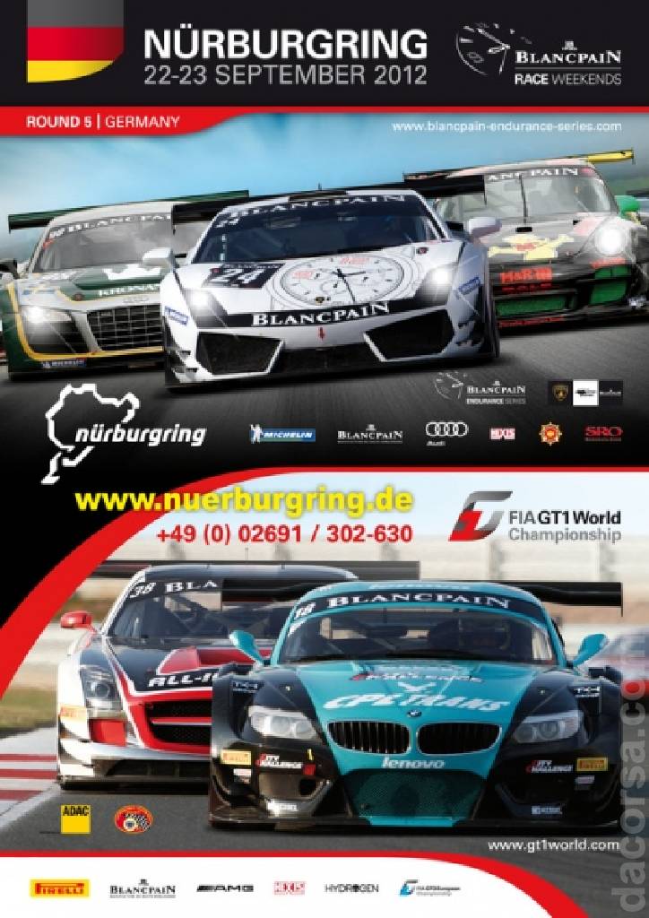 Poster of FIA GT3 Nurburgring 2012, FIA GT3 European Championship round 06, Germany, 21 - 23 September 2012