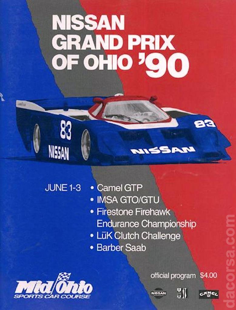 Poster of Nissan Grand Prix of Ohio 1990, IMSA GT Championship round 09, United States, 1 - 3 June 1990
