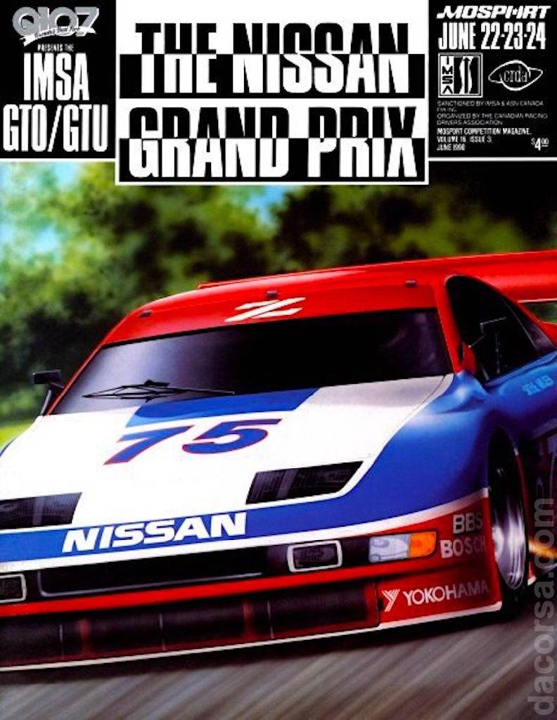 Poster of Nissan Grand Prix of Mosport 1990, IMSA GT Championship round 10, Canada, 22 - 24 June 1990