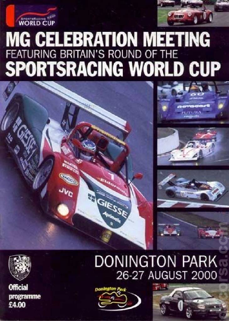 Poster of Sports Racing World Cup Donington Park 2000, International Sports Racing Series round 07, United Kingdom, 26 - 27 August 2000