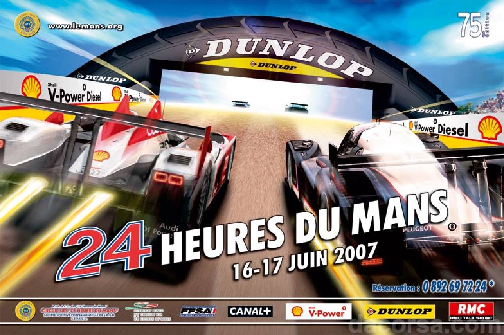 Image representing 75. edition des 24 Heures du Mans, France, 16 - 17 June 2007