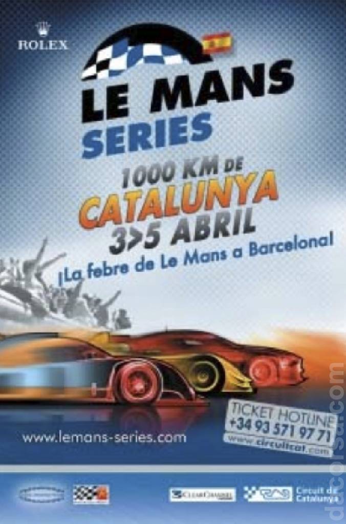 Poster of 1000km of Catalunya 2009, Le Mans Series round 01, Spain, 3 - 5 April 2009