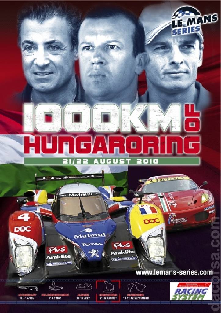 Image representing 1000km of the Hungaroring 2010, Le Mans Series round 04, Hungary, 21 - 22 August 2010