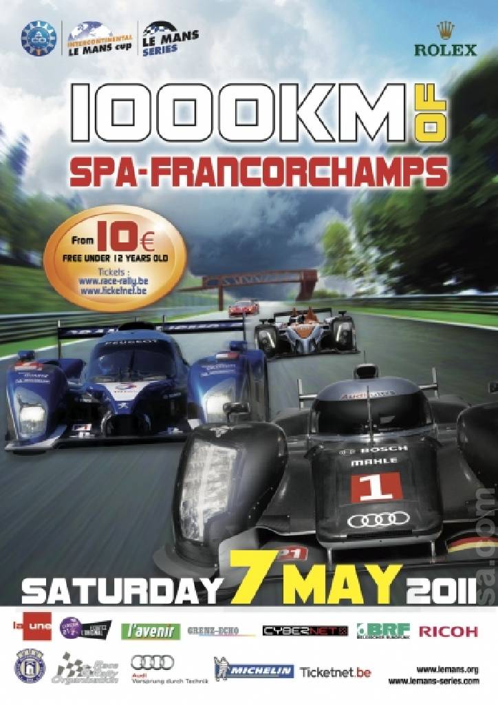 Poster of 6 Heures de Spa-Francorchamps 2011, Le Mans Series round 02, Belgium, 6 - 8 May 2011