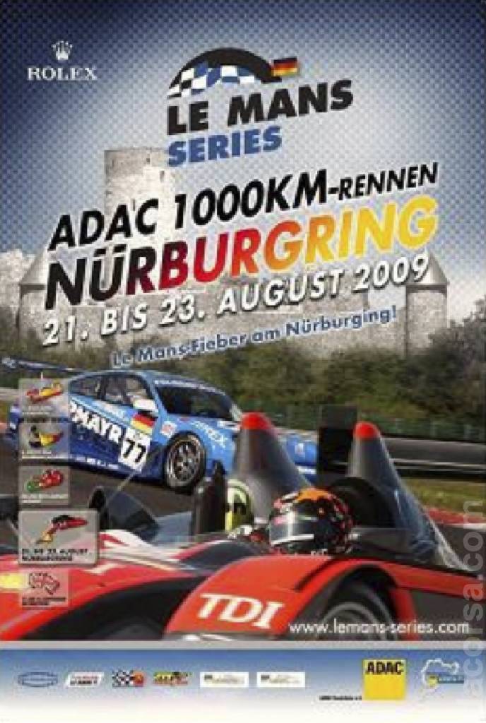 Poster of ADAC 1000km Rennen Nurburgring 2009, Le Mans Series round 04, Germany, 21 - 23 August 2009