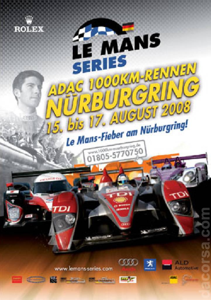 Poster of Internationales 1000KM-Rennen ADAC 2008, Le Mans Series round 04, Germany, 15 - 17 August 2008