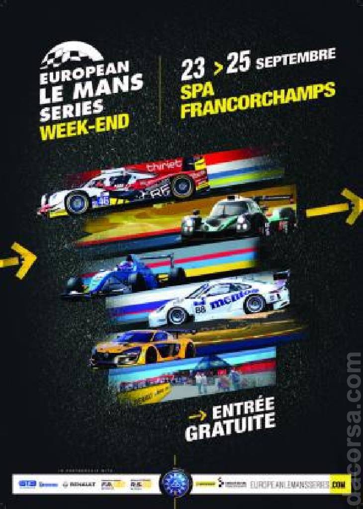 Poster of 4 Hours of Spa 2016, Michelin Le Mans Cup round 05, Belgium, 23 - 25 September 2016