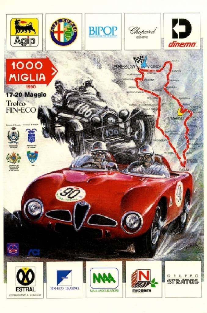 Image representing Mille Miglia 1990, Italy, 17 - 20 May 1990