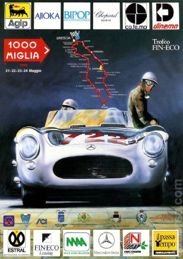 Image representing Mille Miglia 1992, Italy, 21 - 24 May 1992
