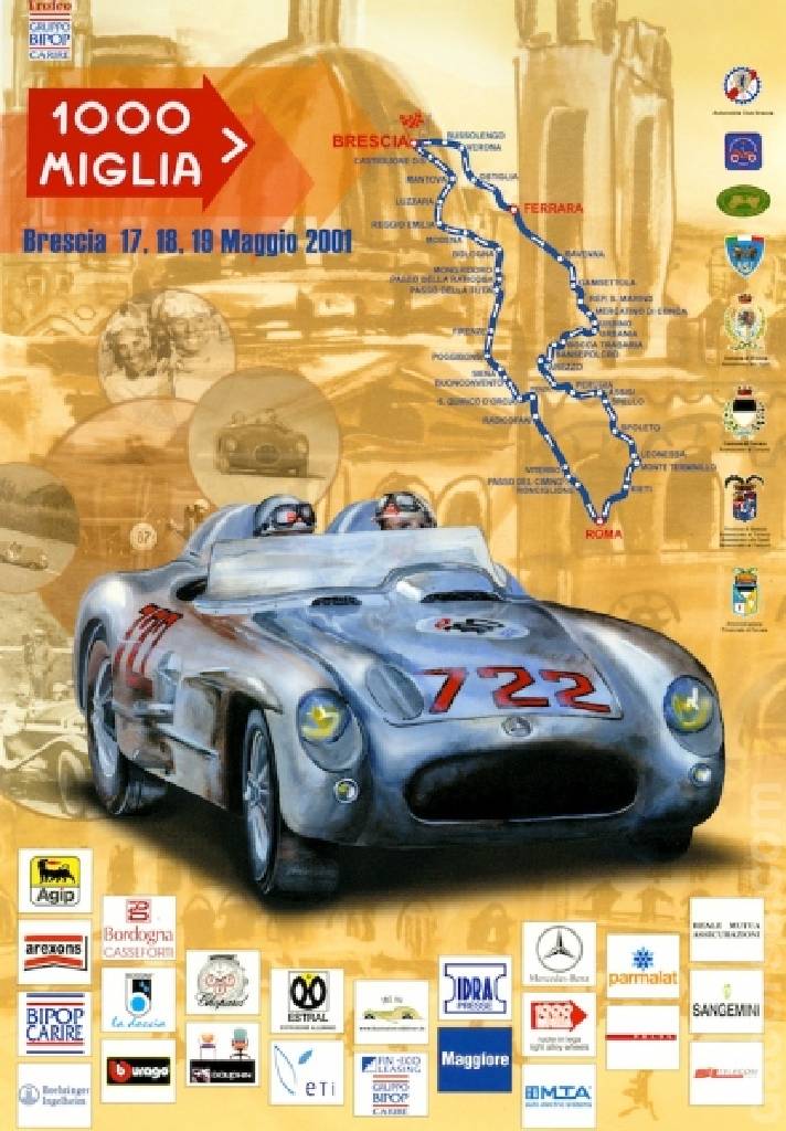 Image representing Mille Miglia 2001, Italy, 16 - 18 May 2001
