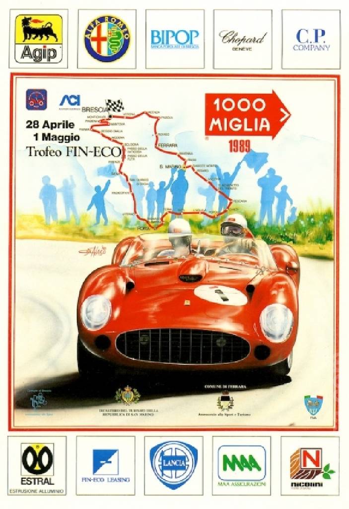 Poster of Mille Miglia 1989, Italy, 28 April - 1 May 1989
