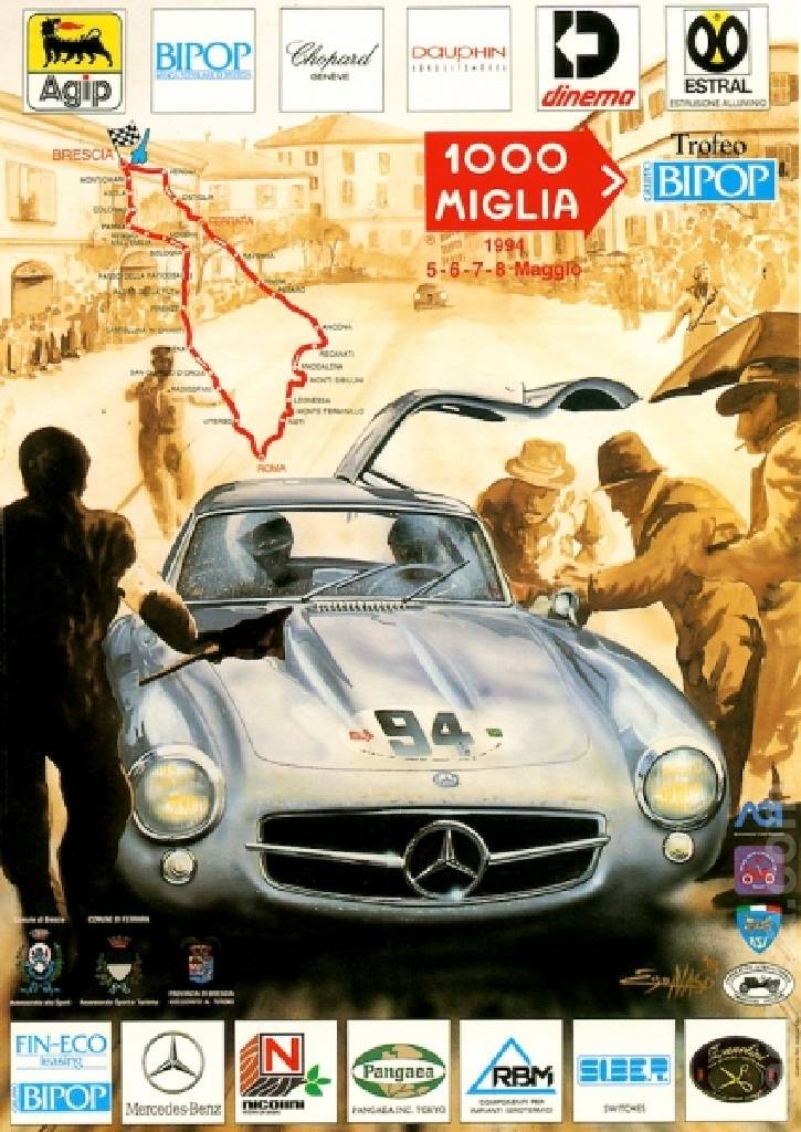 Poster of Mille Miglia 1994, Italy, 5 - 8 May 1994
