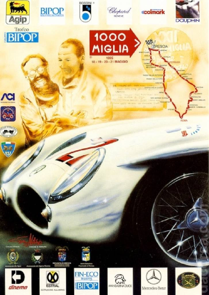Poster of Mille Miglia 1995, Italy, 18 - 21 May 1995