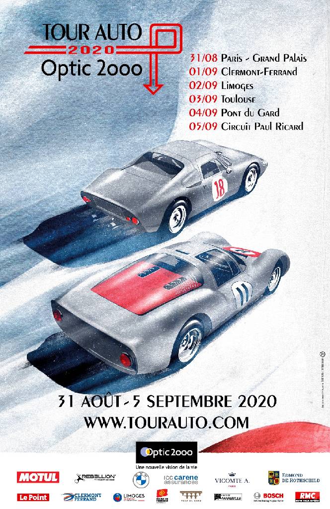 Image representing 2020 Tour Auto Optic 2000, France, 31 August - 5 September 2020