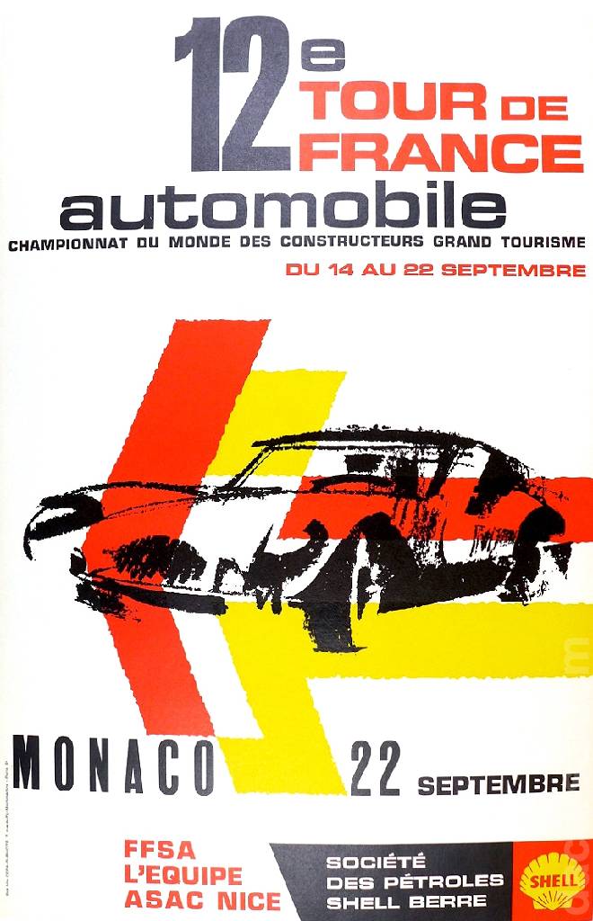 Poster of 12. Tour de France Automobile, France, 13 - 22 September 1963