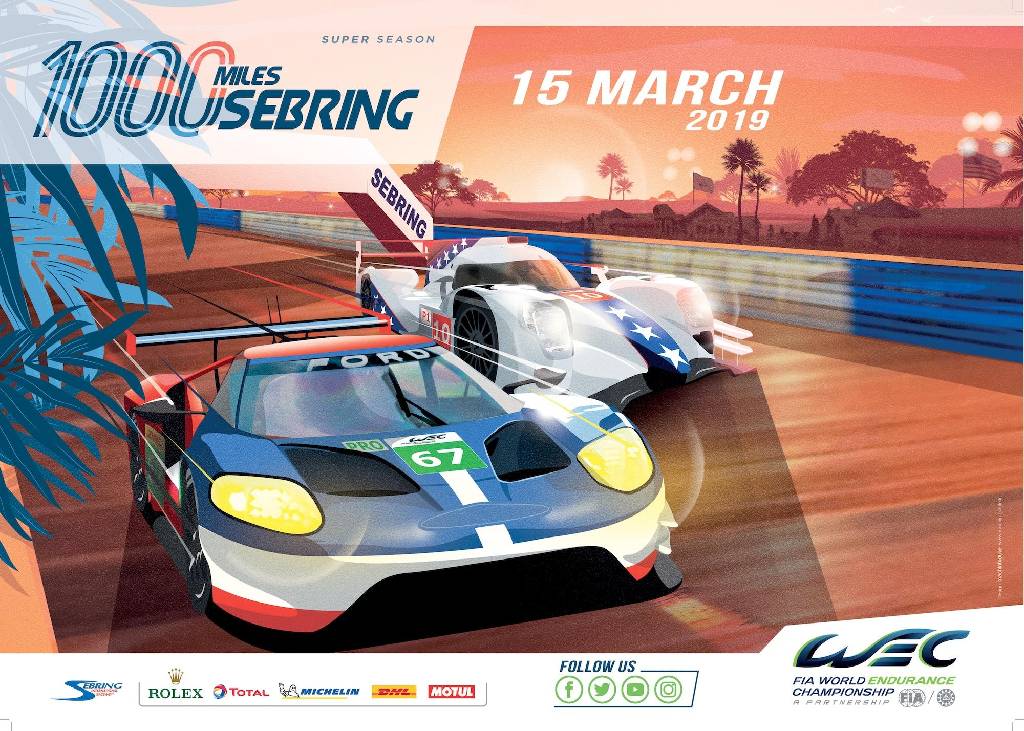 Poster of 1000 Miles of Sebring 2019 2018, FIA World Endurance Championship round 06, United States, 15 March 2019