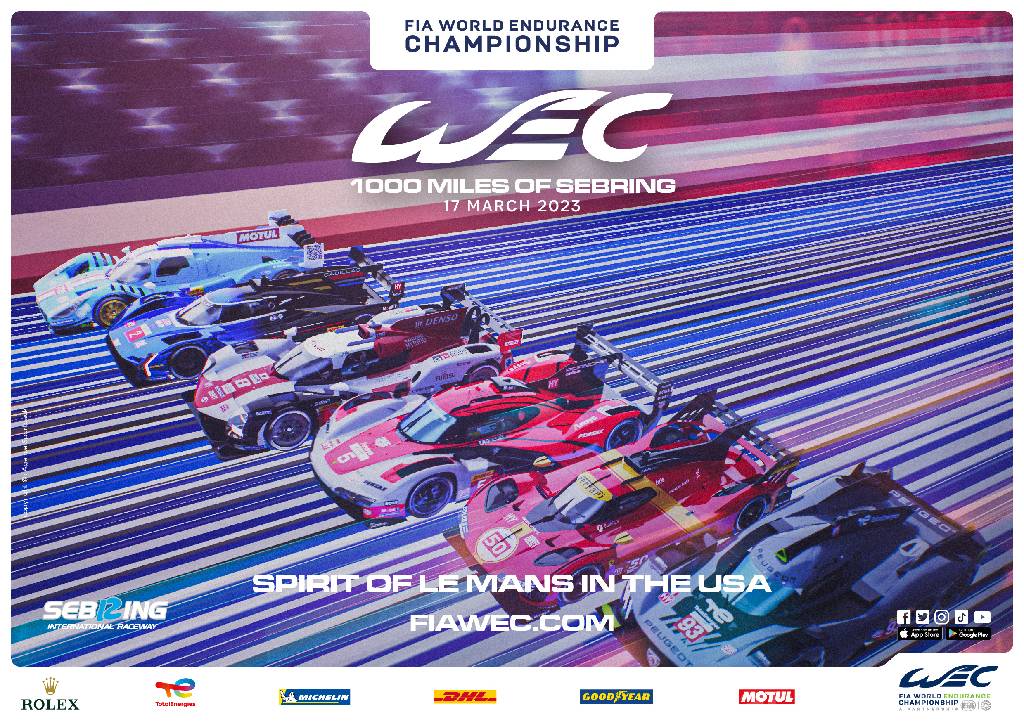 Poster of 1000 Miles of Sebring 2023, FIA World Endurance Championship round 01, United States, 17 March 2023