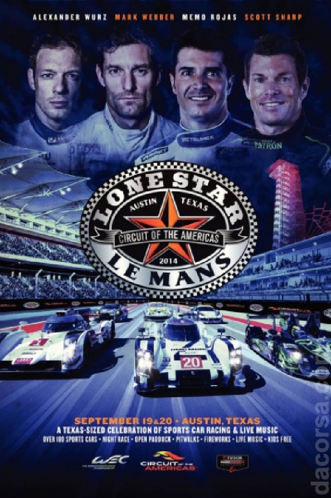 Poster of 6 Hours of Austin 2014, FIA World Endurance Championship round 05, United States, 18 - 20 September 2014