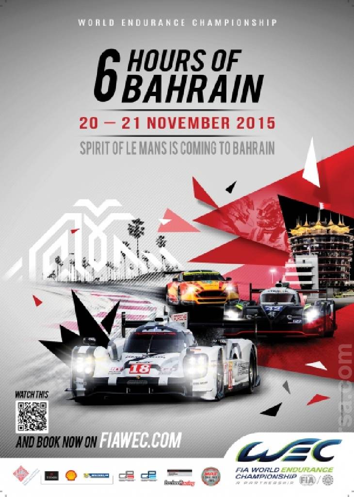 Poster of 6 Hours of Bahrain 2015, FIA World Endurance Championship round 08, Bahrain, 21 November 2015