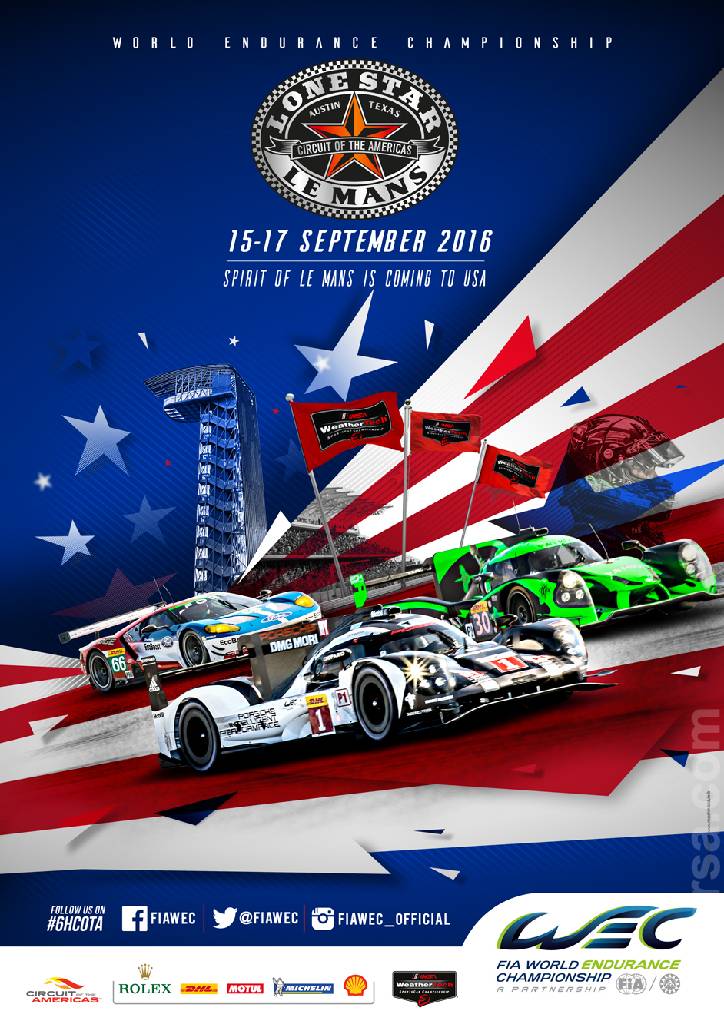 Poster of 6 Hours of Circuit of the Americas 2016, FIA World Endurance Championship round 07, United States, 16 - 18 September 2016