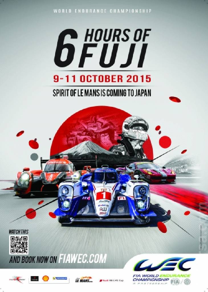 Poster of 6 Hours of Fuji 2015, FIA World Endurance Championship round 06, Japan, 11 October 2015