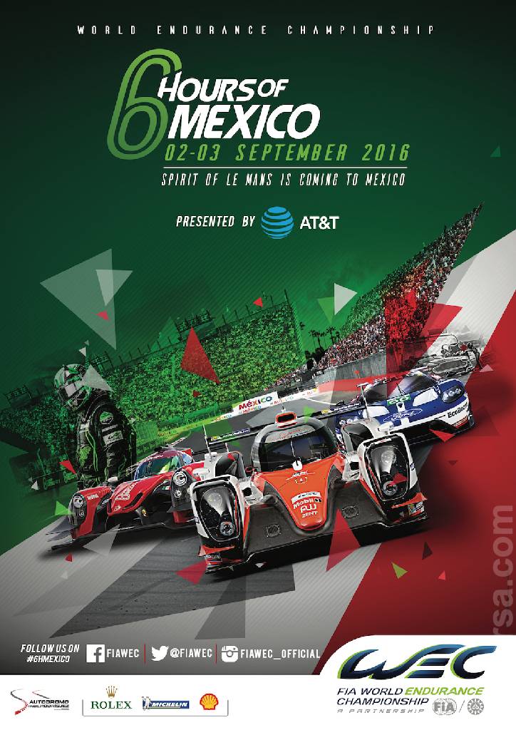 Poster of 6 Hours of Mexico City 2016, FIA World Endurance Championship round 06, Mexico, 2 - 4 September 2016