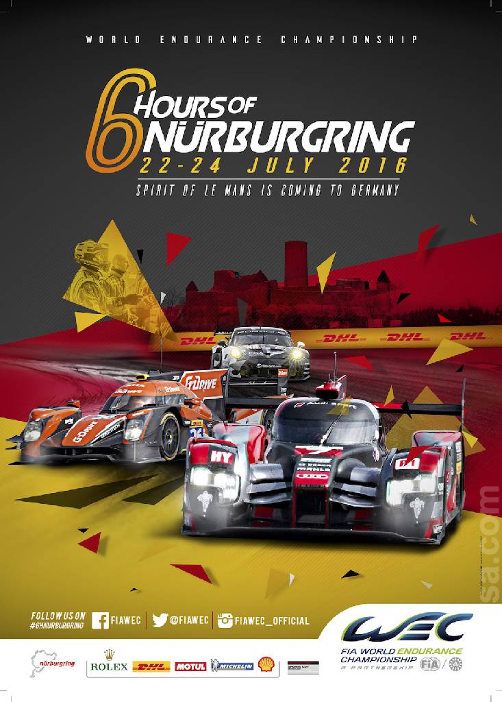 Poster of 6 Hours of Nurburgring 2016, FIA World Endurance Championship round 05, Germany, 22 - 24 July 2016