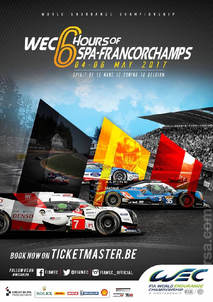 Poster of 6 Hours of Spa-Francorchamps 2017, FIA World Endurance Championship round 02, Belgium, 4 - 6 May 2017