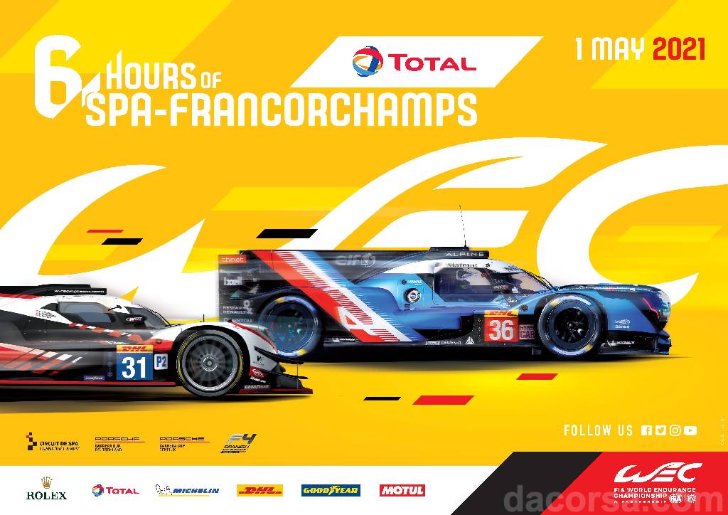 Poster of 6 Hours of Spa-Francorchamps 2021, FIA World Endurance Championship round 01, Belgium, 1 May 2021