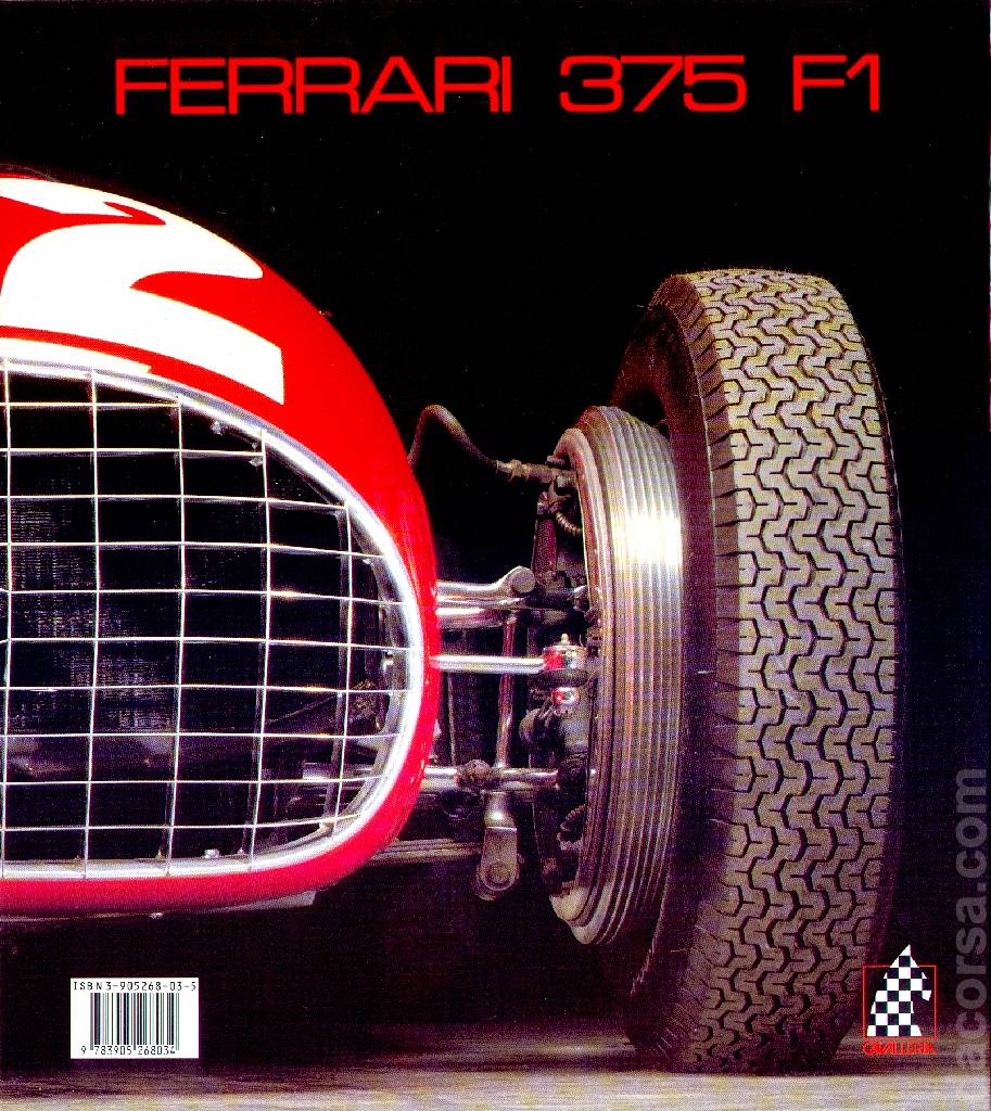 Backcover of Ferrari 375 F1 (s/n 002) issue 4, Cavalleria Series