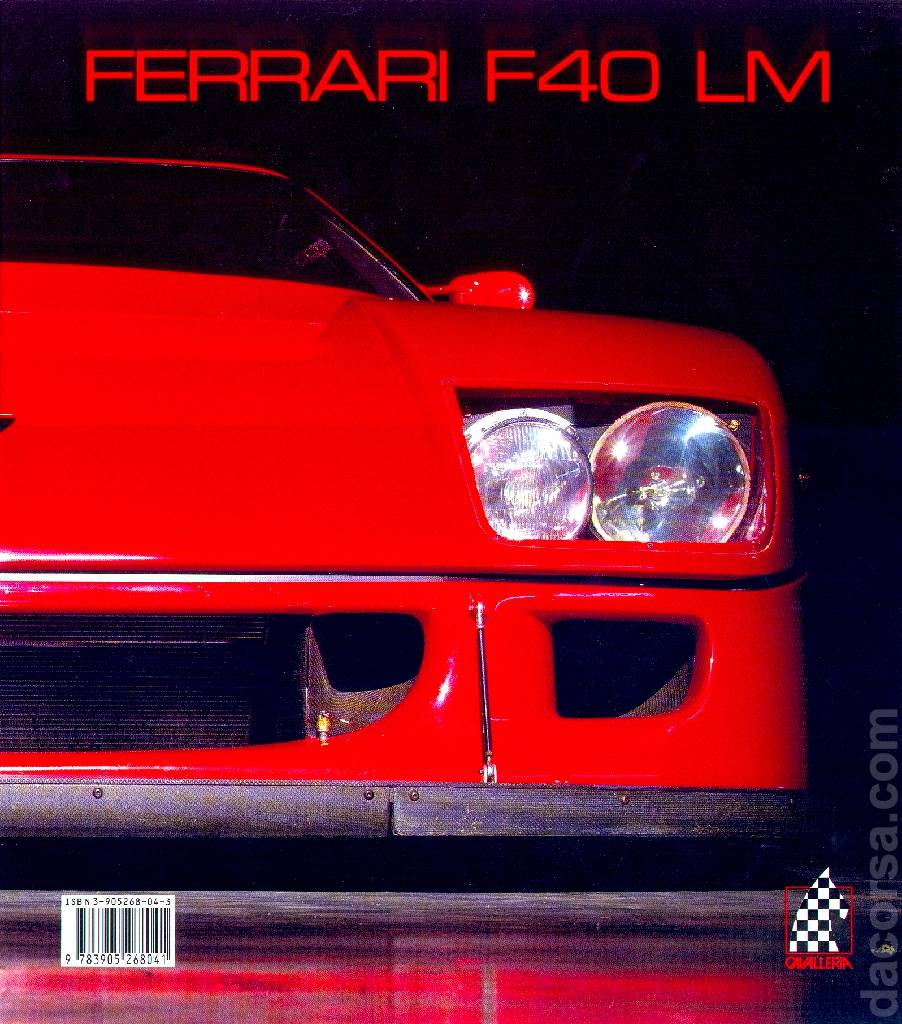 Backcover of Ferrari F40 LM (s/n 88521) issue 5, Cavalleria Series