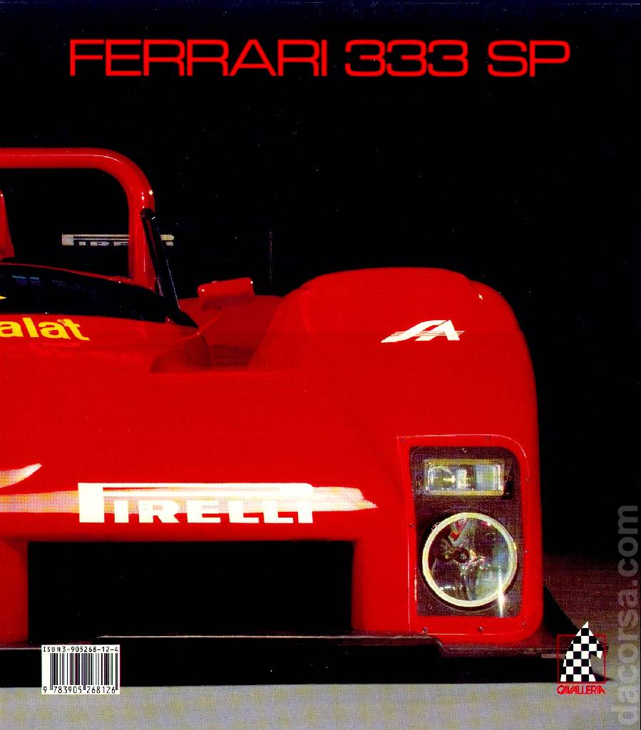 Backcover of Ferrari 333 SP (s/n 007) issue 13, Cavalleria Series