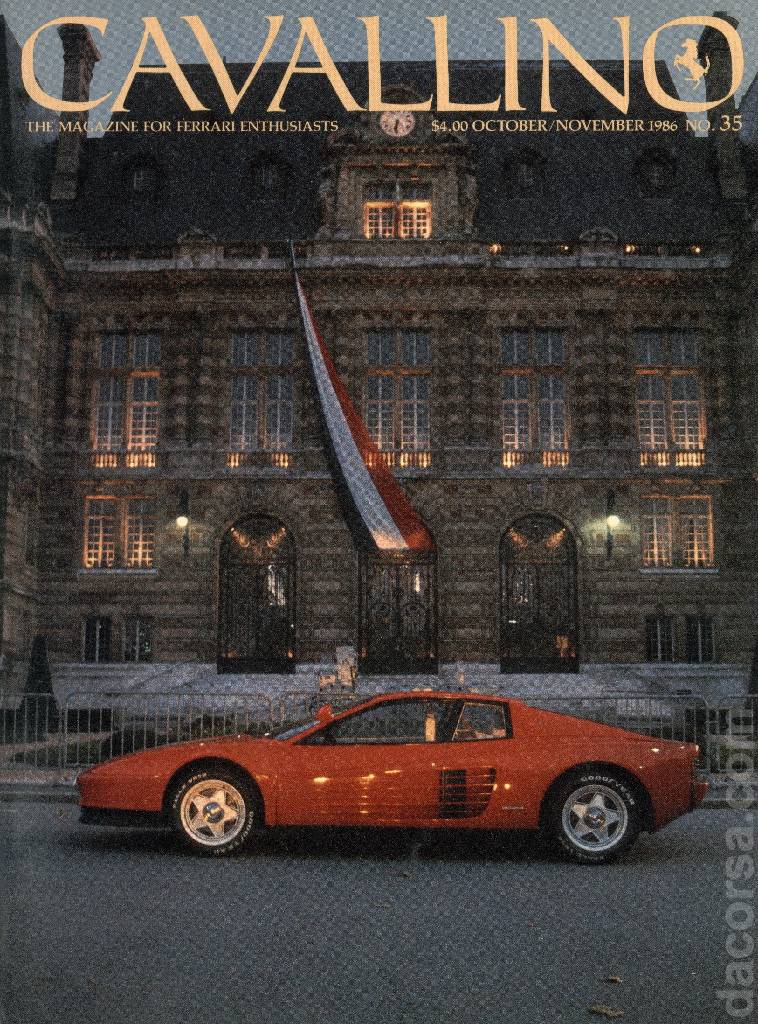 Cover of Cavallino Magazine issue 35, October / November 1986