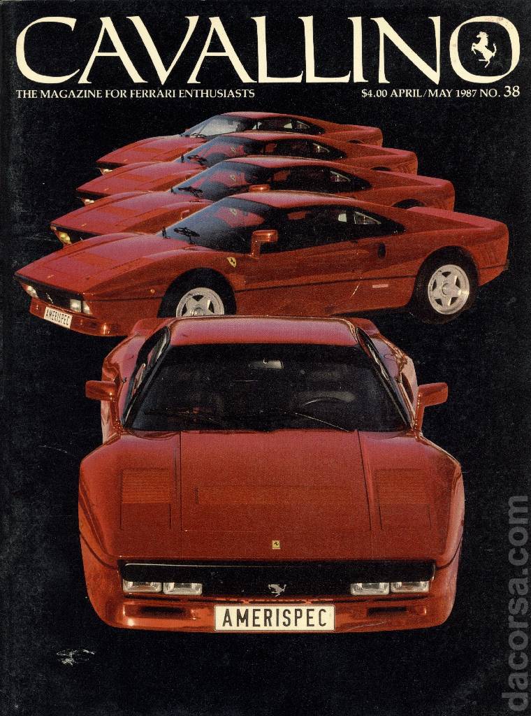Cover of Cavallino Magazine issue 38, April / May 1987